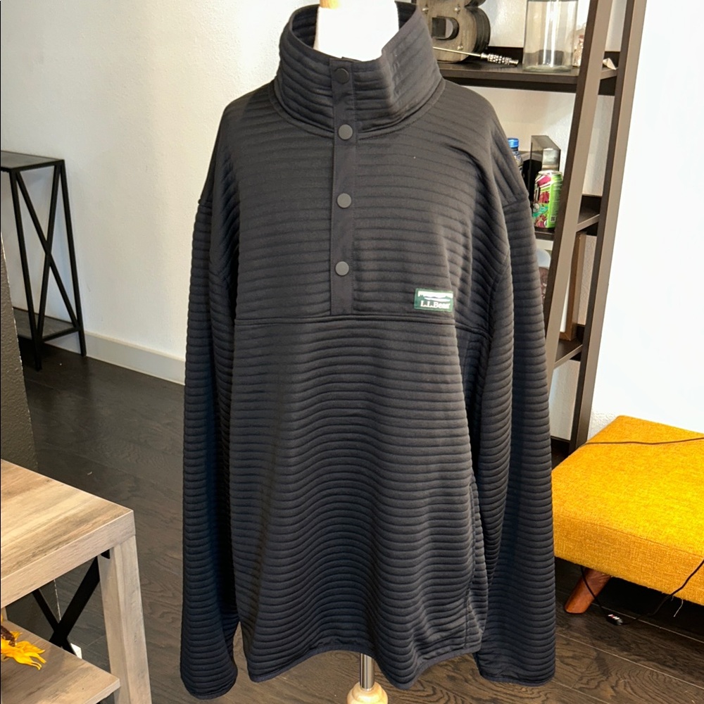 L.L. Bean Black Slightly Fitted Pullover